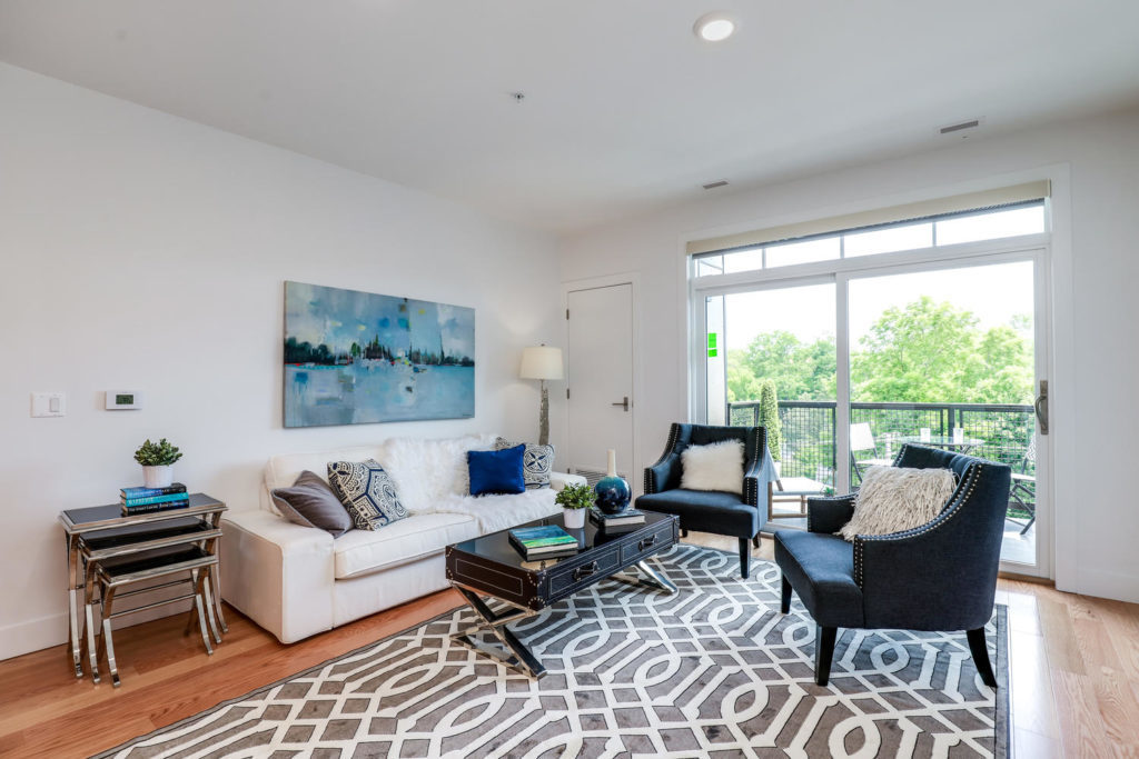 Kingsley Condos Living Room With Natural Light